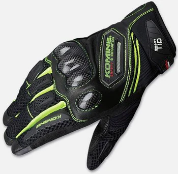 KOMINE GK-167 GK 167 de Carbono de Malla de Fibra de guantes de Motocross Moto Guantes Negros
