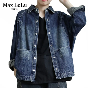 Max LuLu Nueva 2020 Coreano De La Moda De Primavera De Estilo De Las Señoras De La Vendimia Chaquetas De Mezclilla Casual Suelto Womens Coats Mujeres De Gran Tamaño De La Ropa