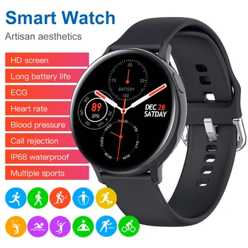 696 S20 Reloj Inteligente Hombres Mujeres ECG Monitor de Ritmo Cardíaco de la prenda Impermeable IP68 de la Aptitud del Deporte Smartwatches para Xiaomi Huawei Smart Pulsera
