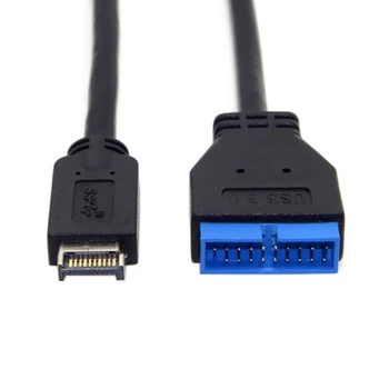 USB 3.1 Cable de Extensión del Panel Frontal Encabezado de Tipo C Mini De 20 Pines A USB 3.0 Estándar de 19/20 contactos Encabezado de 30cm Para Asus Motherboard