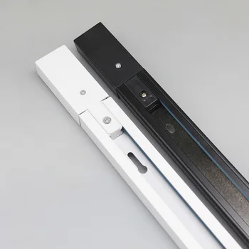 Aisilan Nórdica de estilo Moderno LED tracklight ferrocarril, negro, blanco, 0,5 para el techo reflector de aluminio + cable de cobre