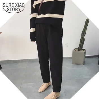 Casual Mujer Pantalones Sueltos, Pantalones Harem, 2021 el Otoño y el Invierno las Mujeres Estilo coreano de Tobillo-longitud de Joker Pantalones de Cintura Alta 6993 50