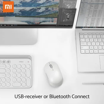Xiaomi Mi Ratón Inalámbrico Silencio Editon Bluetooth USB de Doble Modo de Conexión de la Rentabilidad de los Mini Ratón Inalámbrico Versión Global