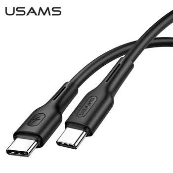 USAMS 5pcs/Lot de Tipo C Tipo C, Rápido Cable de Carga QC3.0 PD 100W Cable de Carga Para Iphone Ipad Xiaomi Tableta de Samsung Cable de Datos