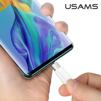 USAMS 5pcs/Lot de Tipo C Tipo C, Rápido Cable de Carga QC3.0 PD 100W Cable de Carga Para Iphone Ipad Xiaomi Tableta de Samsung Cable de Datos