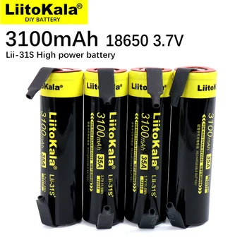 1-10PCS Nueva LiitoKala Lii-31S Batería 18650 de 3,7 V de Li-ion de 3100mA 35A de la batería de Poder De alto drenaje de dispositivos+de BRICOLAJE de níquel