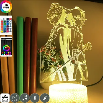 7 Colores Led 3d de Código Geass anime Luz de la Noche Populares de la Habitación de los Niños de la Decoración de la Fiesta de Navidad Regalos de la Lámpara de Control de la Aplicación