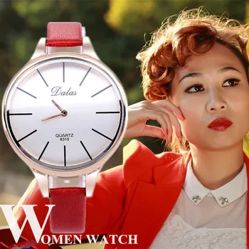 Dalas Reloj de las Mujeres de la Moda de los Relojes Ladies Relojes Correa de Cuero de Cuarzo Relojes Relogio feminino reloj mujer montre femme