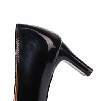 BLXQPYT SUPER Grandes y Pequeños 34-48 Tamaño de 4 Colores de Primavera / Otoño de las Mujeres de las Bombas de las Mujeres Zapatos de Dedo del pie Redondo Cuadrado Tacón de X-16