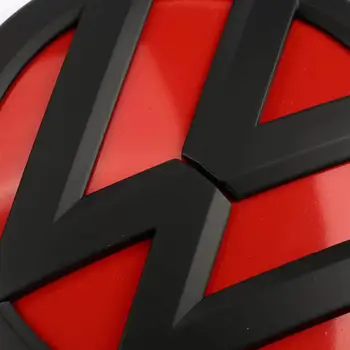 100 mm de color Negro Mate, Rojo Trasera de la Tapa del Maletero Insignia del Coche de Sustitución Logotipo Emblema de Volkswagen Jetta MK6 2011 2012 2013
