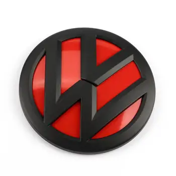 100 mm de color Negro Mate, Rojo Trasera de la Tapa del Maletero Insignia del Coche de Sustitución Logotipo Emblema de Volkswagen Jetta MK6 2011 2012 2013