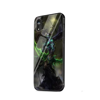 Caso de Teléfono móvil de Cristal Para el iPhone 11 Pro Max Xr X Xs Max iPhone 7 8 6 6s Plus Cubierta De World of Warcraft
