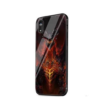 Caso de Teléfono móvil de Cristal Para el iPhone 11 Pro Max Xr X Xs Max iPhone 7 8 6 6s Plus Cubierta De World of Warcraft