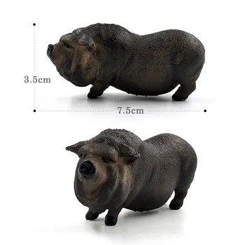 Simulación de un modelo Animal de Jabalí, Cerdo, figurilla de decoración para el hogar en miniatura de hadas de la decoración del jardín accesorios Plástica moderna Nave de juguete