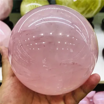 6-10cm natural de cuarzo rosa bola de cristal de la casa de la decoración de la pelota y el partido festivo adornos de color rosa cuarzo piedras de cristal curativo