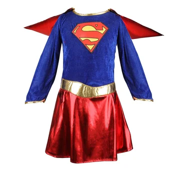 Niños Niño, Niñas Traje De Disfraces De Superhéroes De Supergirl Cómic Traje De Fiesta