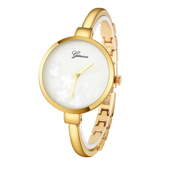 Las Mujeres de lujo de Relojes Para Mujer de las Niñas de Regalo Reloj de Cuarzo reloj de Pulsera Mujer Reloj de Oro Mujer de las Señoras Zegarek Damsk GINAVE Relogio