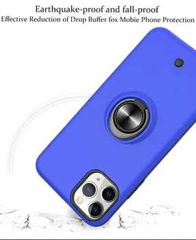 Armadura de Descompresión Botón del Anillo de Dedo de Pie de Caso Para el iPhone 11 Pro XS MAX XR X SE 2020 8 Más 7 6s Cubierta Protectora a prueba de Golpes