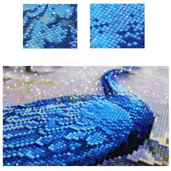 5D Bricolaje Diamante Pintura de pavo real Ronda Completa Handmad Mosaico Bordado de Diamantes recién Llegados decoraciones de Navidad Decoración para el Hogar