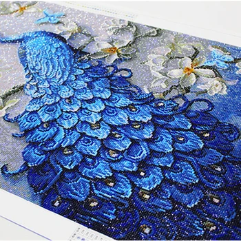 5D Bricolaje Diamante Pintura de pavo real Ronda Completa Handmad Mosaico Bordado de Diamantes recién Llegados decoraciones de Navidad Decoración para el Hogar