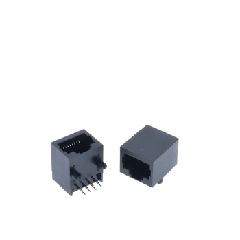 100PCS x RJ45 56 tipo de Plástico 8P8C 8Pin 17,8 mm PWB de Ángulo recto Hembra Modular conector de Red Conector LAN