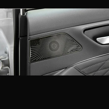 Lsrtw2017 negro de plata de acero inoxidable de la puerta de coche de sonido adornos para el toyota avalon 2018 2019 2020 2021 xx50 decoración de estilo auto