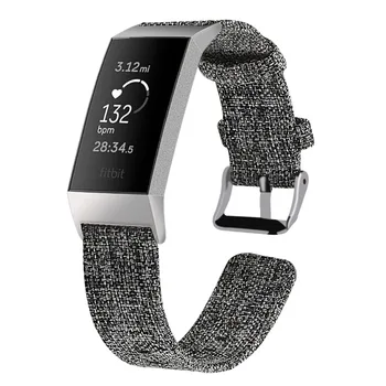 Correa de color para Fitbit Charge 3 Smart Reloj de Pulsera Banda de Lona de Nylon de Repuesto Hombres Mujeres Smartwatch Charge3 Correa de reloj