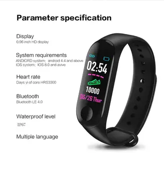 KARUNO Reloj Inteligente de los Hombres a las Mujeres para iOS, Android Presión Arterial Monitor de Ritmo Cardíaco de la Pulsera de Fitness Tracker Inteligente de la Banda de Reloj de Deporte