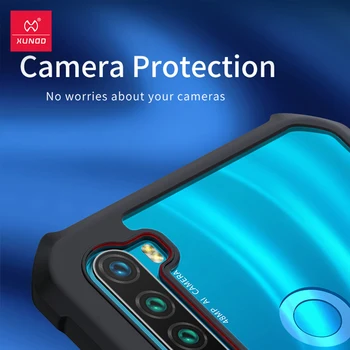 Shookproof Caso Para el Redmi Nota 8T Cubierta Protectora bolsa de aire del Parachoques Anillo de nuevo la Cubierta de la Cáscara Transparente Para el Xiaomi Redmi Note 8