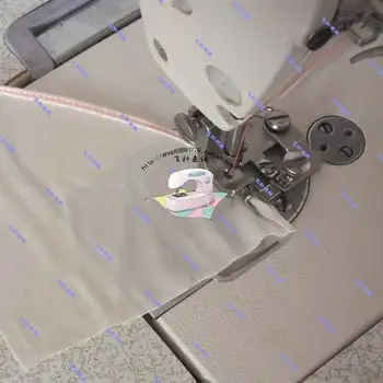 Máquina de coser Industrial cuaderno plana coche de gasa de la curva de prensado pie de dobladillo curvado de prensado pie