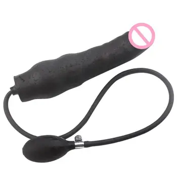 Plug Anal de silicona Inflable Consolador Culo Camilla de la Bomba Ampliable Masajeador Juguete del Sexo para las Mujeres de los Hombres