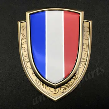 3D, Metal Francia Bandera francesa Maletero del Coche de la Ventana de Lado Insignia Emblema Decal Sticker