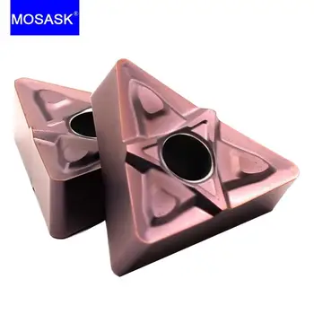 MOSASK 10PCS TNMG Hoja de 1604 08 MF ZP1521 del Torno del CNC de Corte de Procesamiento de Acero Inoxidable Triángulo de Torneado de Plaquitas de metal duro
