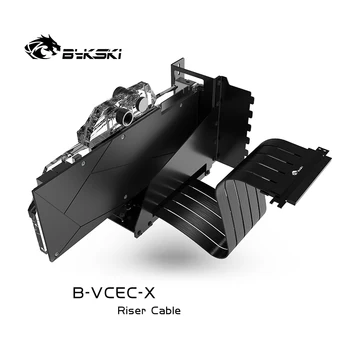 BYKSKI X PC GPU Extensión de Cable de Cambio de Dirección de la GPU Cable Flexible de 25 cm de Alto Conector PCI Express de Recvers Soporte Vertical de Tarjeta de