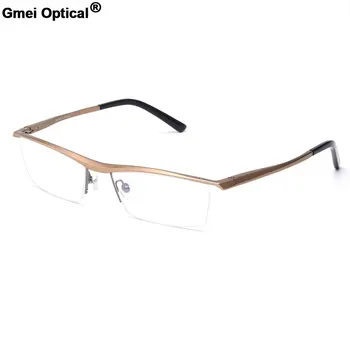 Gmei Óptica de la Marca del Diseñador de los Hombres Gafas de Marcos de Aluminio de Aleación de Magnesio Marco Espectáculo de Gafas de Miopía Gafas GF1060