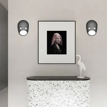 Personalidad creativa LED Montado Resina de dibujos animados de la Muñeca de Luz de Pared de los Accesorios para el Dormitorio Corredor del pasillo de la decoración de la lámpara de pared