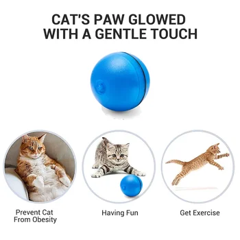 Luz LED Automática de la Bola Rodante Eléctrico de Juguete del Gato mascota Luminoso Saltar Persiguiendo a la Bola de Perro de Juguete Divertido de Productos para Mascotas