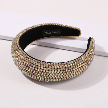 La Moda Bisel De Diamantes De Imitación Collar De Diademas Para Las Niñas Mujeres De Lujo De Espesor Vinchas Mujer De Cristal Accesorios Para El Cabello Nuevo Headwear