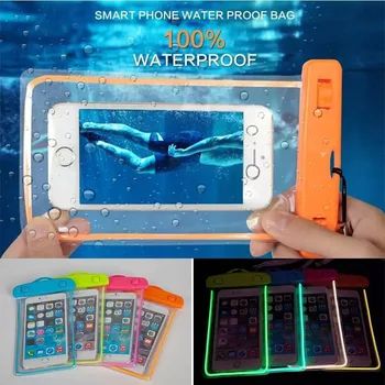10 pieza 5.5 pulgadas del Teléfono Impermeable de la Bolsa del Caso Para el iPhone Samsung 8 8plus Submarino Cubierta de Bolsa Para el Xiaomi Huawei Universal de la Bolsa de