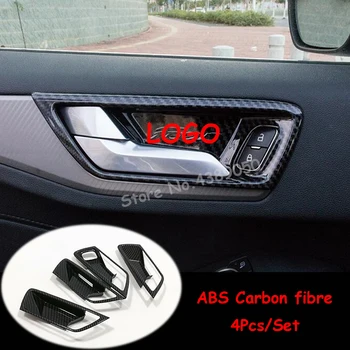 Para Ford Focus MK4 2019 ABS Mate/de fibra de Carbono Interior de un Coche interior de la puerta Bowl protector de la Tapa del armazón de Recorte de Coche de Estilo Accesorios