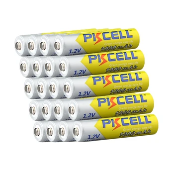20Pcs PKCELL AAA 1.2 v 1000mAh Batería Recargable de Baterías de nimh aaa NIMH De Juguete de Control Remoto Micrófono de la Cámara