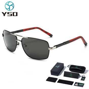 YSO 2020 Hombres de la Moda de las Gafas de sol UV400 Protección Masculina Gafas de Sol Para Conducir el Coche en la Pesca de los Hombres Polarizada Tonos Gafas de 8724