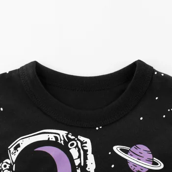Explorar el Espacio de Camisetas Niño Astronauta de la Primavera de Algodón Tops Camisetas de los Niños de Manga Larga de Divertidas camisetas de los Niños Camisa Casual de Niños