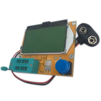 LCR-T4 Mega328 Multímetro Retroiluminación de la pantalla LCD Transistor Probador de Diodos Triodo de la Capacitancia de la ESR Meter MOS PNP NPN LCR