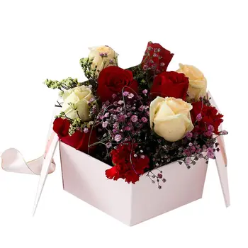 El Día de san valentín Hex Flip Flor de la Caja de Regalo para Cumpleaños, despedidas de soltera, la celebración de la Boda AnniversaryH4GD