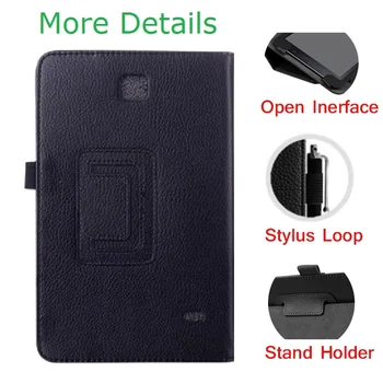 Folio Stand de Coque para Samsung Galaxy Tab 4 8.0 SM-T330 T331 Caso Magnética de la PU Smart Auto-Sueño para Samsung Tab 4 T330 T331 Cubierta