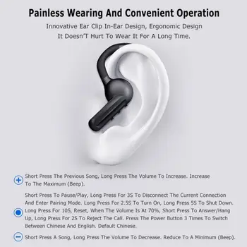 DYY-8 Auricular Bluetooth no En la oreja de la Conducción Ósea Concepto Oído-montado Ultra-larga Espera de los Deportes Inalámbrica de una Sola oreja Coche Auricular
