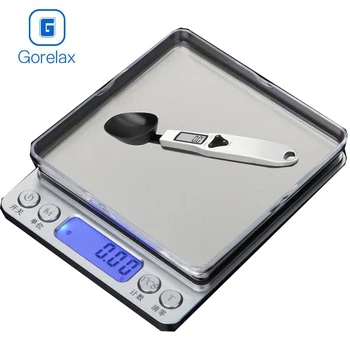 LCD Digital Portátil de la Electrónica de la balanza de Cocina, i2000 de Mano Peso de la Cuchara de la Escala De la Joyería de los Alimentos de la Cocina de Peso 3kg/300g/0.1 g