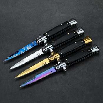 Mafia italiana AKC 9 pulgadas al aire libre cuchillo de bolsillo de 8 colores de auto-protección de los cuchillos de camping senderismo herramientas de regalo de calidad