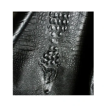 Crocodilehead tres dimensiones textura brillante Diseñador de cuero de la tela de alto grado de la bolsa de la pu de la tela telas para patchwork
